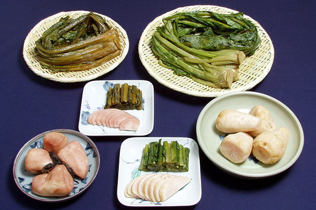 稲核菜の漬物